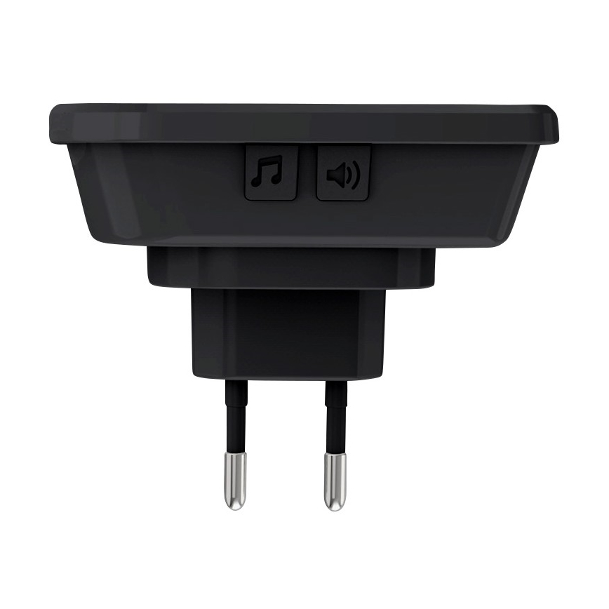 Utično bežično zvono 230V/1xCR2032 IP56 crna