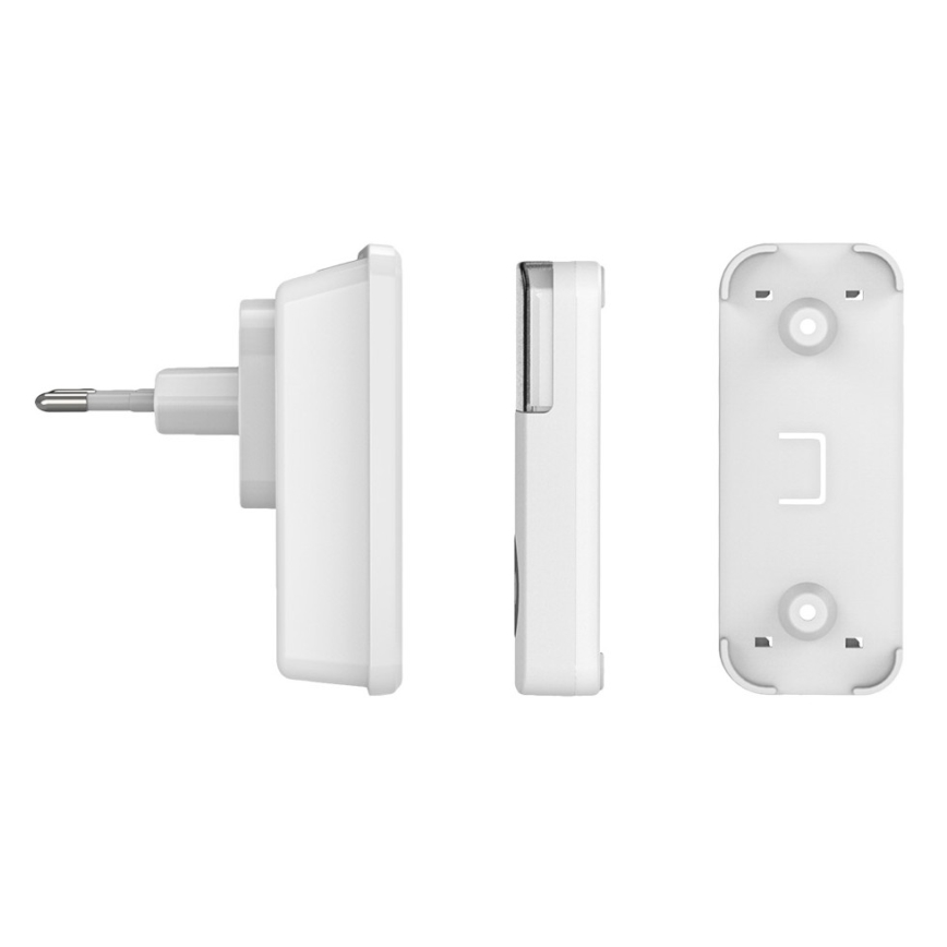 SET 2x Utično bežično zvono 230V IP56 bijela