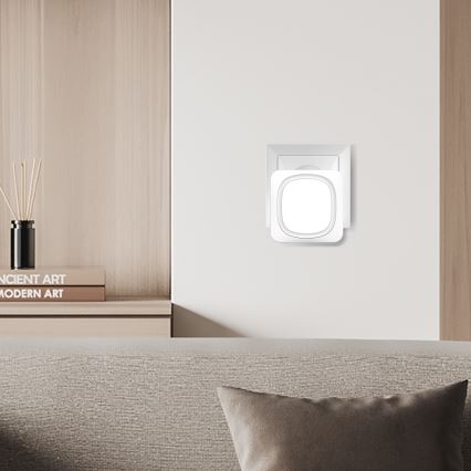 Utično bežično zvono s LED osvjetljenjem 230V/1xCR2032 IP56 bijela