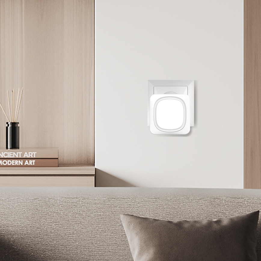 Utično bežično zvono s LED osvjetljenjem 230V/1xCR2032 IP56 bijela