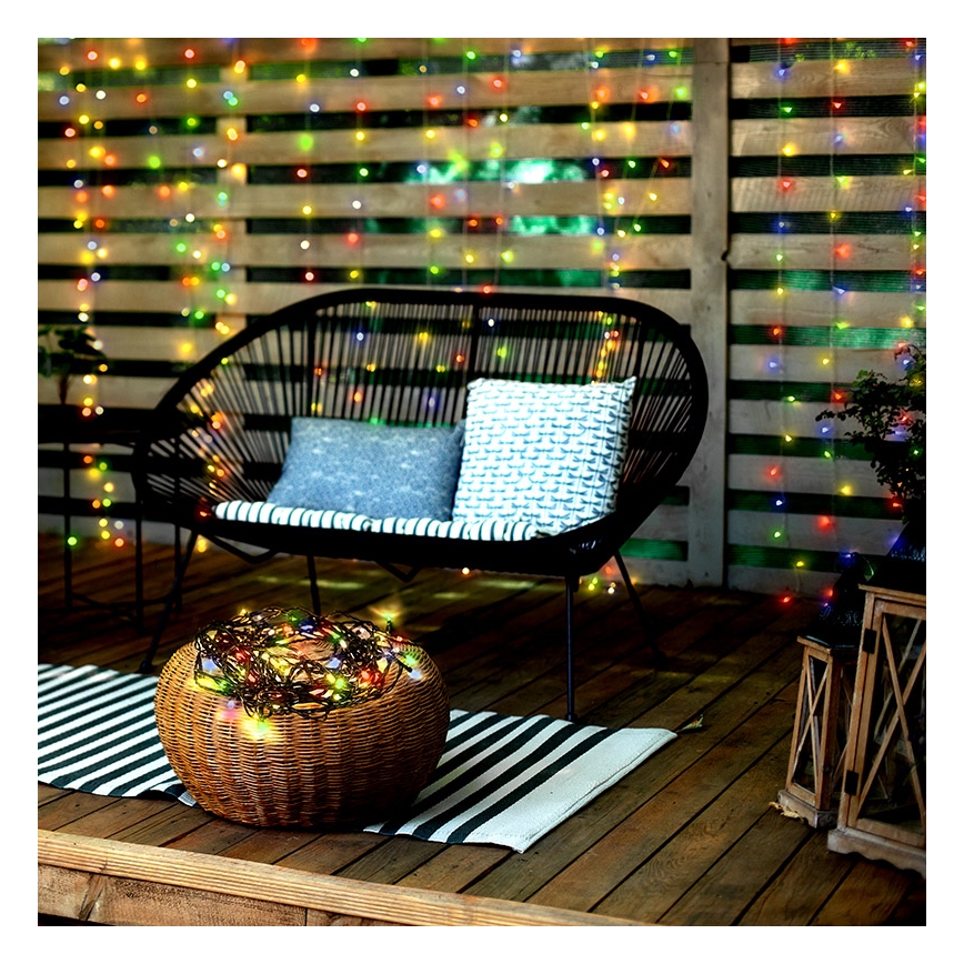 LED Vanjske božićne lampice 100xLED/8 funkcija IP44 13m multicolor