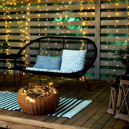 LED vanjski svjetlosni niz 100xLED/8 funkcija IP44 13m topla bijela