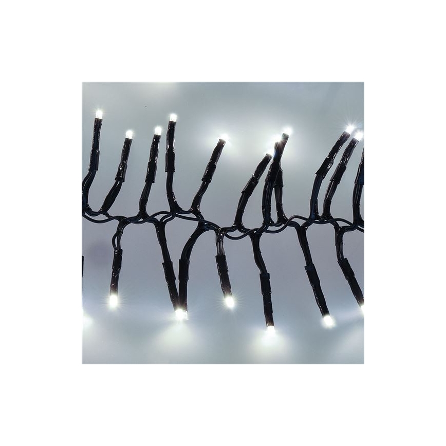 LED vanjski svjetlosni niz 576xLED/8 funkcija 8m IP44 hladno bijela + daljinski upravljač