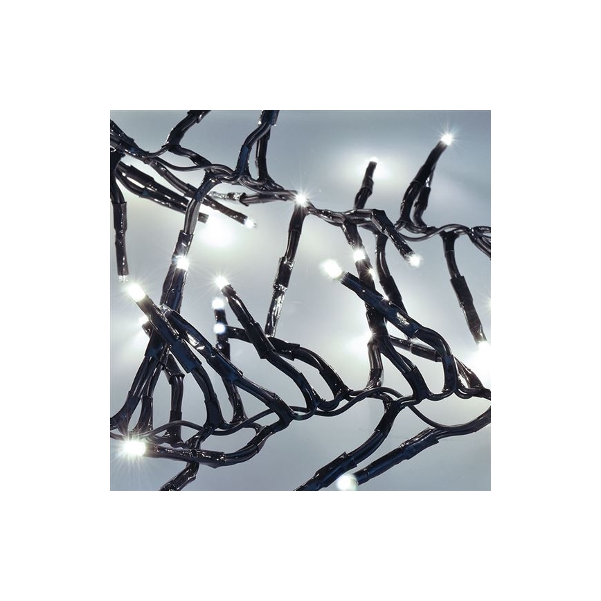 LED vanjski svjetlosni niz 576xLED/8 funkcija 8m IP44 hladno bijela + daljinski upravljač