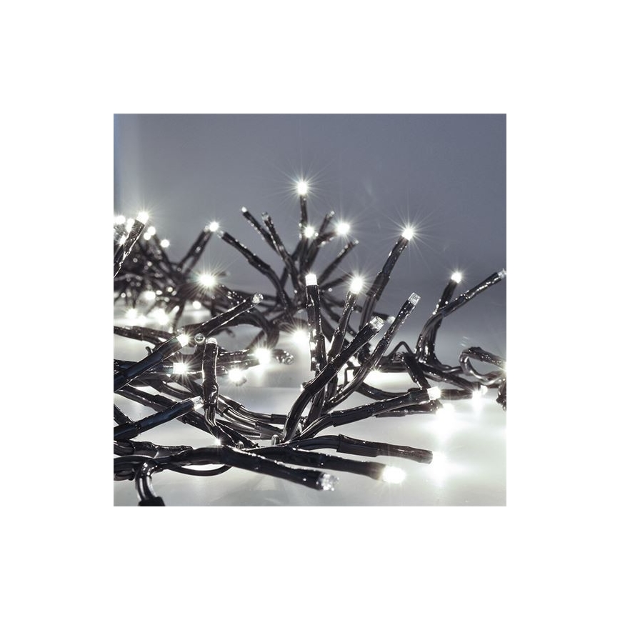 LED vanjski svjetlosni niz 576xLED/8 funkcija 8m IP44 hladno bijela + daljinski upravljač