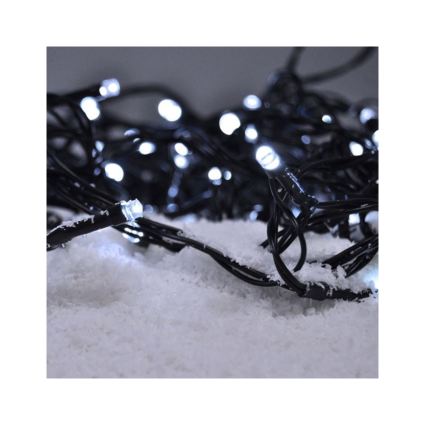 LED Božićne lampice 50xLED/8 funkcija 8m IP44 hladna bijela