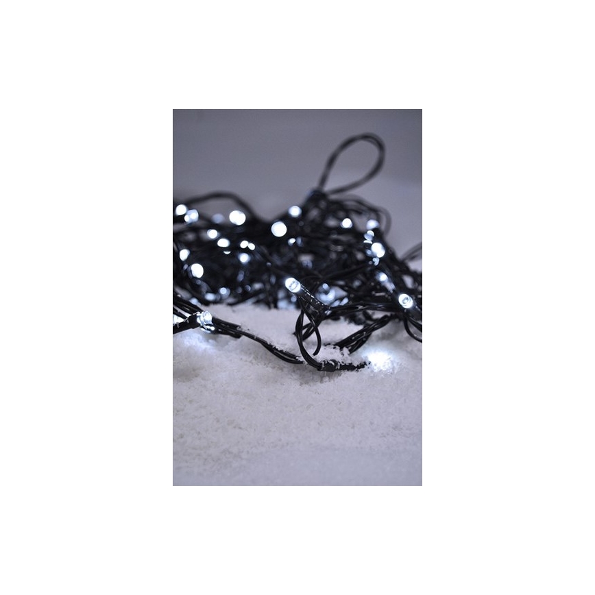 LED Božićne lampice 50xLED/8 funkcija 8m IP44 hladna bijela