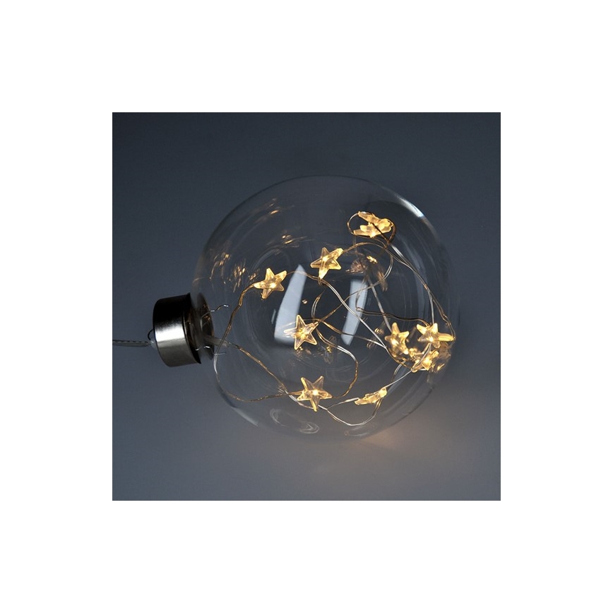 LED Božićna kuglica 10xLED/2xAA