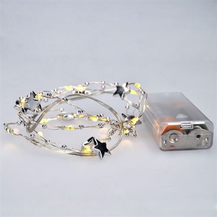 LED Božićne lampice 1 m 20xLED/2xAA