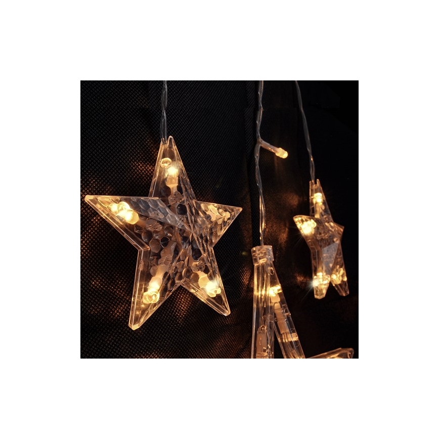 LED  Božićne lampice zvijezde 77xLED/3xAA