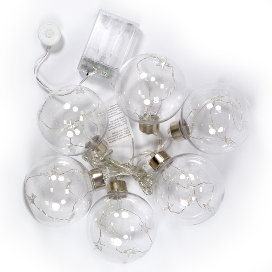 LED Dekorativne kuglice 30xLED/3xAA pr.8cm