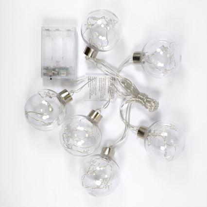 LED Dekorativne kuglice 30xLED/3xAA promjer 6 cm