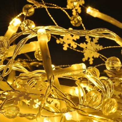 LED lanac 20xLED/2xAA 2m topla bijela
