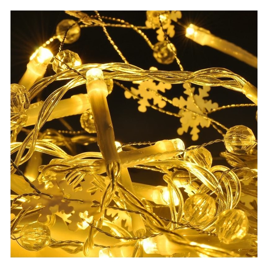 LED lanac 20xLED/2xAA 2m topla bijela