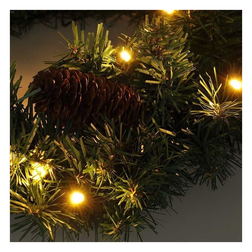 LED Vanjski božićni vijenac 15xLED/3xAA IP44