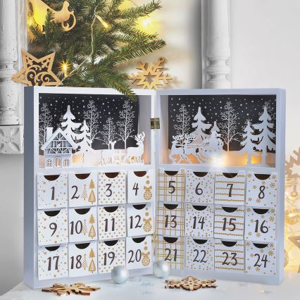 LED Adventski kalendar LED/2xAAA