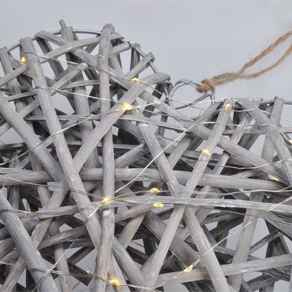 LED Božićna dekoracija LED/2xAA ratan