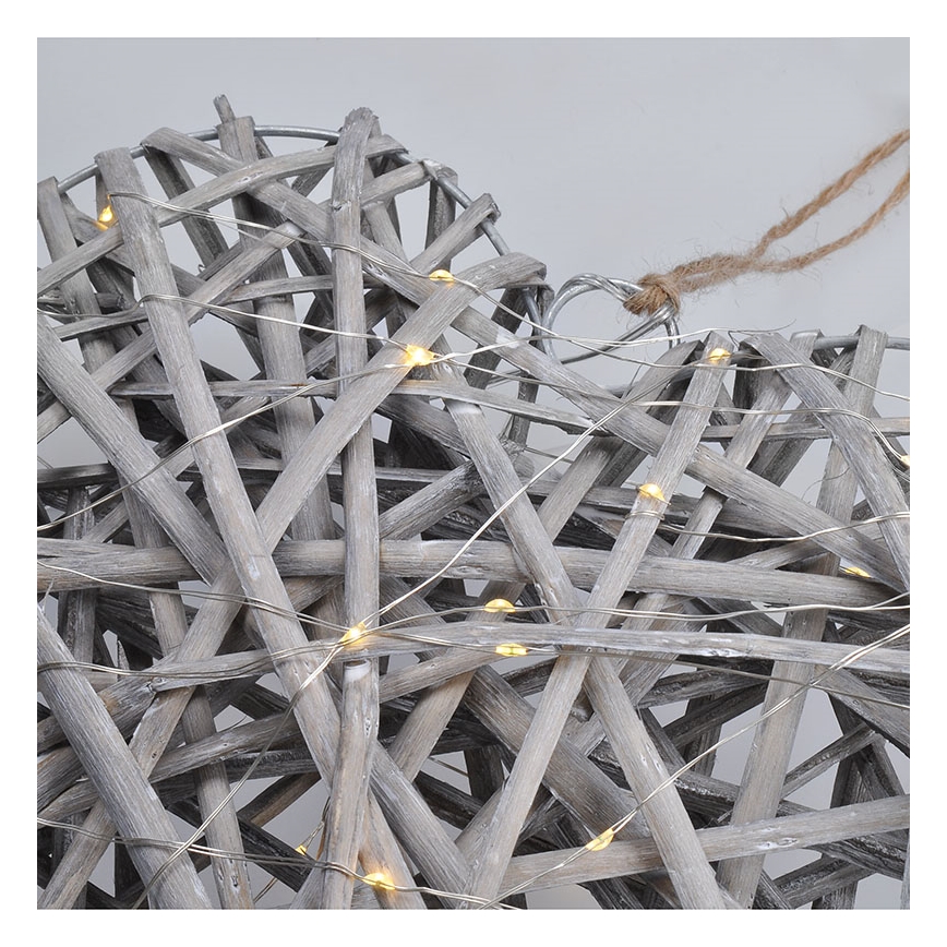 LED Božićna dekoracija LED/2xAA ratan