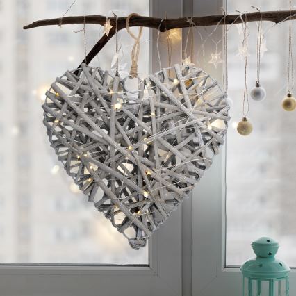 LED Božićna dekoracija LED/2xAA ratan