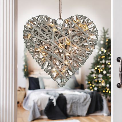 LED Božićna dekoracija LED/2xAA ratan