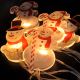 LED Božićni svjetlosni lanac s usisnim čašicama 6xLED/2xAA 1,2m topla bijela snjegović