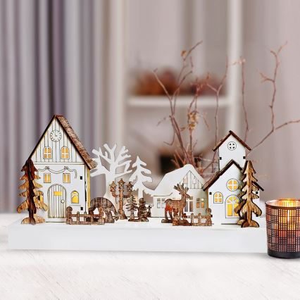 LED Božićna dekoracija LED/2xAA topla bijela