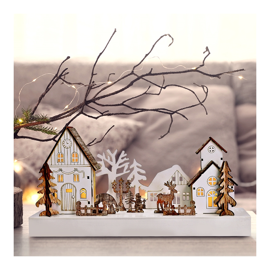 LED Božićna dekoracija LED/2xAA topla bijela