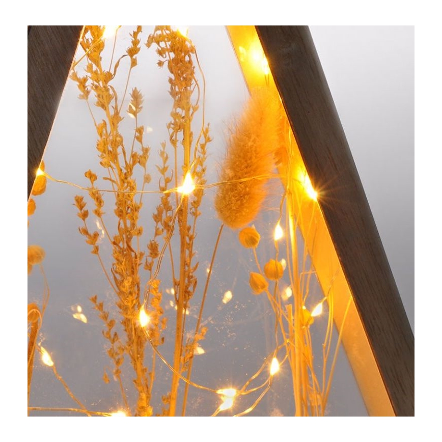 LED Božićna dekoracija LED/2xAA snježni zimski cvjetovi