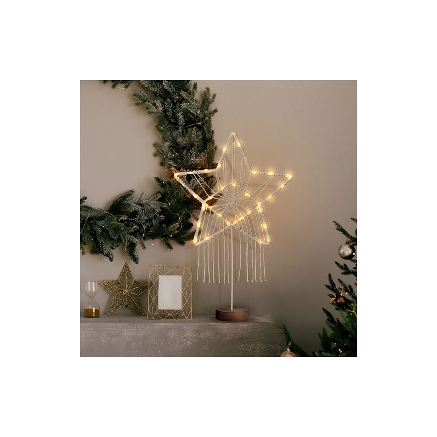 LED Božićna dekoracija LED/2xAAA zvijezda
