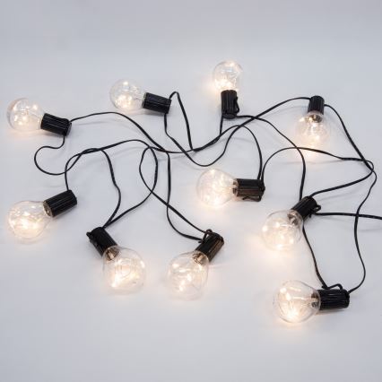 LED Vanjski dekorativni lanac GIRLANDA 10xLED/3xAA 3m IP44 topla bijela