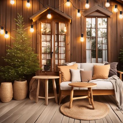 LED Vanjski dekorativni lanac GIRLANDA 10xLED/3xAA 3m IP44 topla bijela