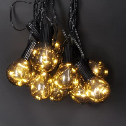 LED Vanjski dekorativni lanac GIRLANDA 10xLED/3xAA 3m IP44 topla bijela