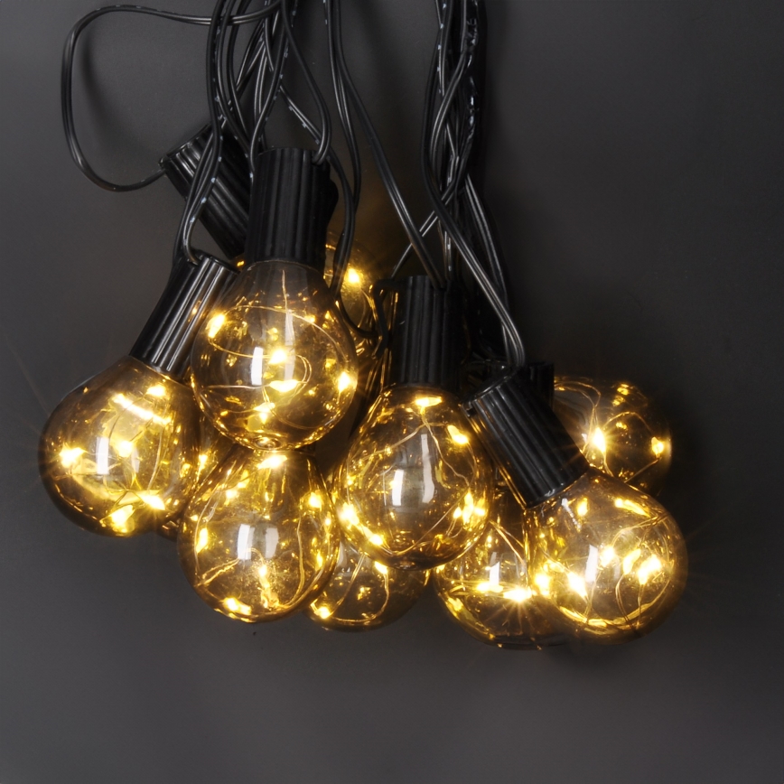 LED Vanjski dekorativni lanac GIRLANDA 10xLED/3xAA 3m IP44 topla bijela