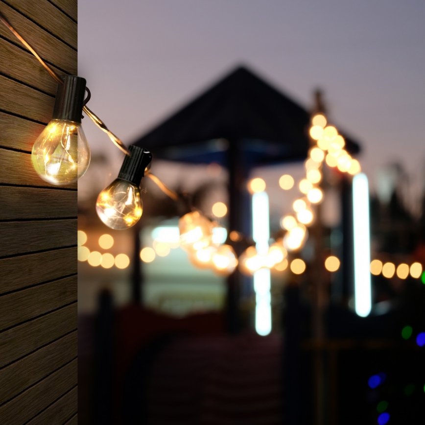 LED Vanjski dekorativni lanac GIRLANDA 10xLED/3xAA 3m IP44 topla bijela