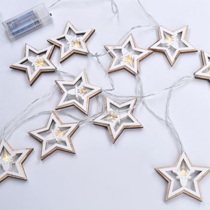 LED  lanac 10xLED/2xAA 1,8m topla bijela