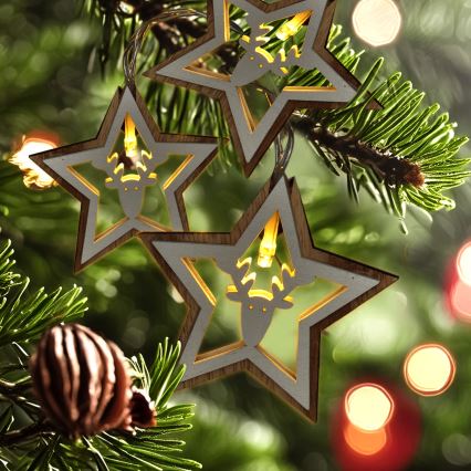 LED  lanac 10xLED/2xAA 1,8m topla bijela