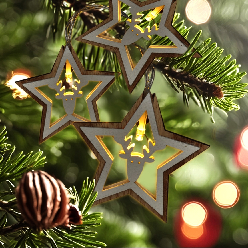 LED  lanac 10xLED/2xAA 1,8m topla bijela