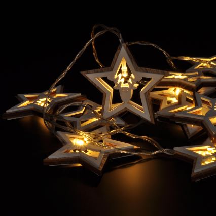 LED  lanac 10xLED/2xAA 1,8m topla bijela