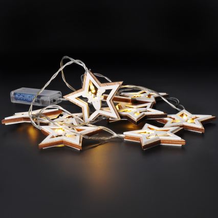 LED  lanac 10xLED/2xAA 1,8m topla bijela