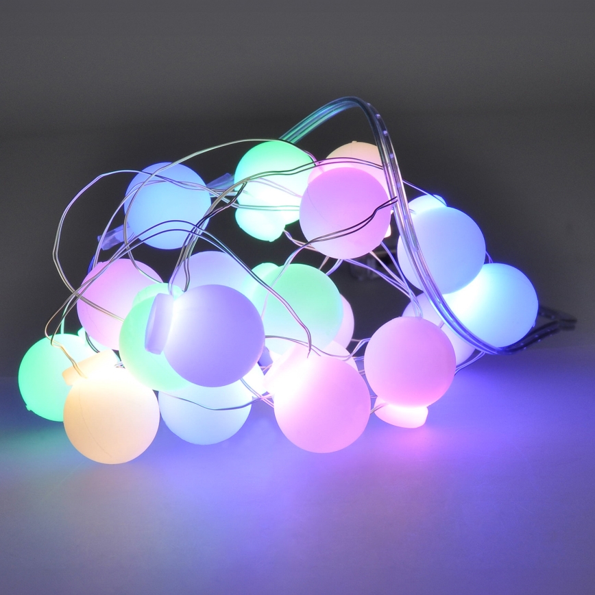 LED Božićne lampice 40xLED/2xAA 4,3 m multicolor