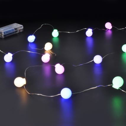 LED Božićne lampice 40xLED/2xAA 4,3 m multicolor