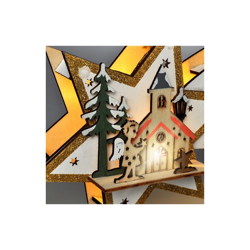 LED božićna dekoracija 10xLED/2xAA kometa