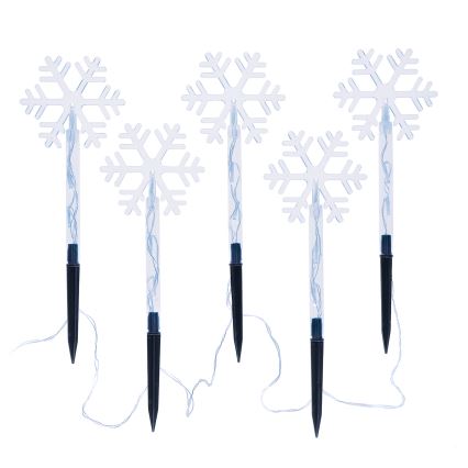 SET 5x LED Vanjska božićna lampa LED/3xAA/hladna bijela IP44