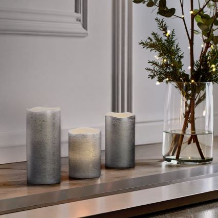 Komplet 3x LED svijeća, LED/3xAAA, toplo bijela