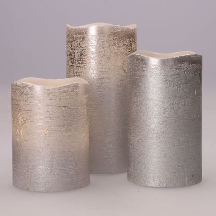 Komplet 3x LED svijeća, LED/3xAAA, toplo bijela