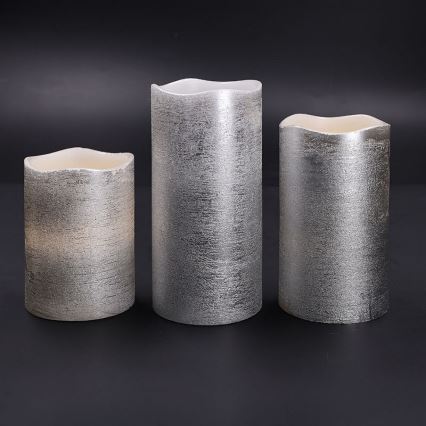 Komplet 3x LED svijeća, LED/3xAAA, toplo bijela