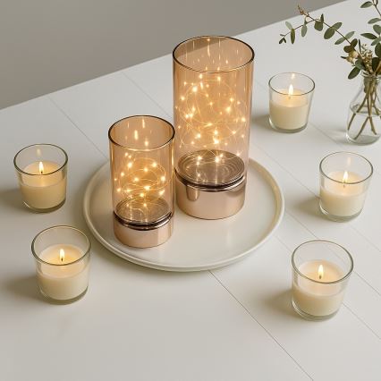 SET 2x LED božićna lampica 20xLED+10xLED/2xAA+3xAA topla bijela