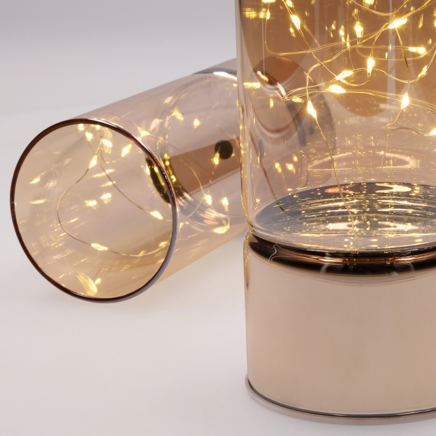 SET 2x LED božićna lampica 20xLED+10xLED/2xAA+3xAA topla bijela