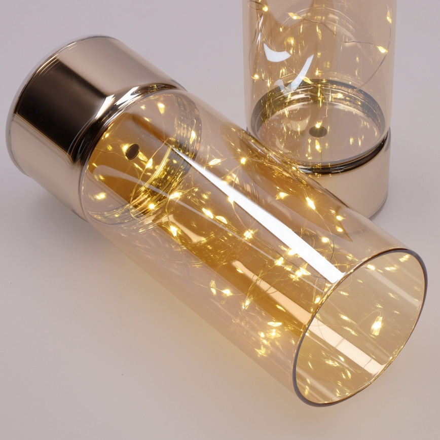 SET 2x LED božićna lampica 20xLED+10xLED/2xAA+3xAA topla bijela