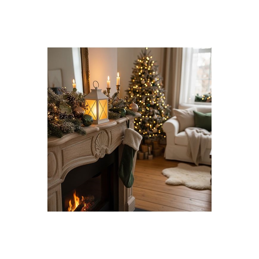 LED Božićna lanterna LED/2xAA topla bijela